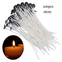 8-20cm 100 PCS Candle Wicks Smokeless Wax Pure Cotton Core for DIY Candle Making Pre-waxed Wicks Party Supplies