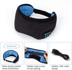 Sleep Headphones Bluetooth Eye Mask Wireless Bluetooth Music Travel Handsfree Sleeping Mask with Built-in Speakers Microphone