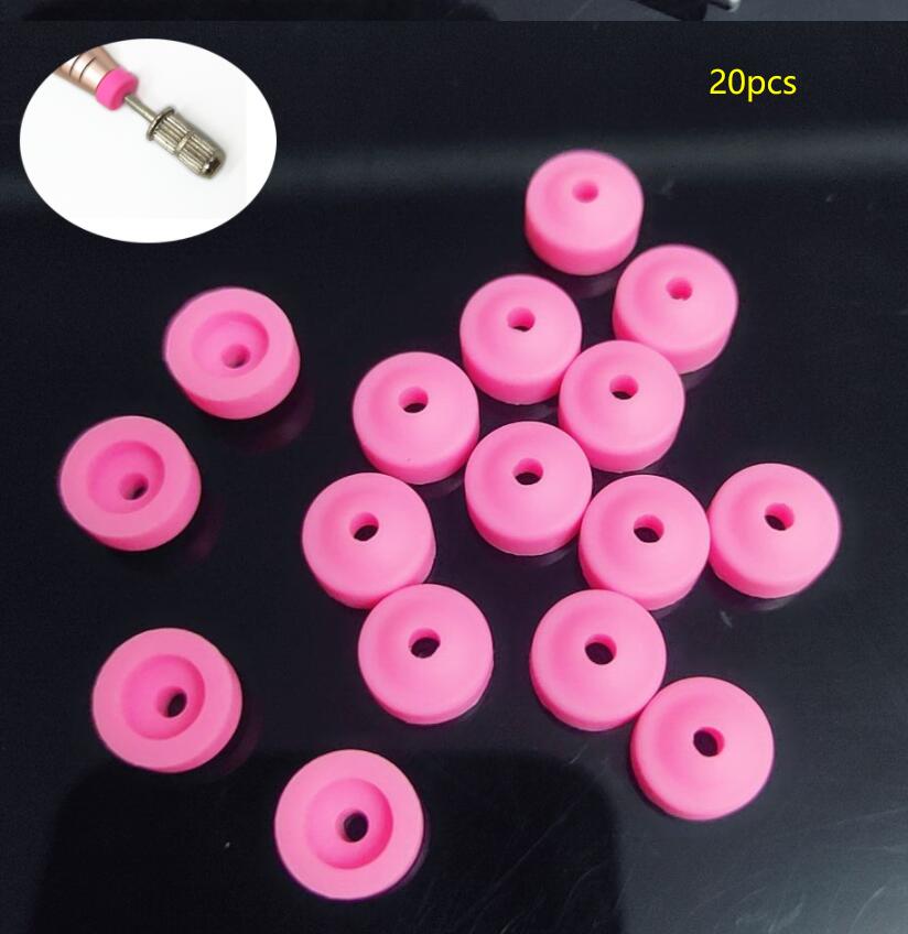 5/10/20/50pcs Nail Drill Plastic Protection Pink Caps Used on 3/32" Nail Drill Bits Electric Accessories Nail Tools Prevent Dust