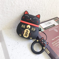 Lovely Case for Airpods Pro Japanese Style Lucky Cat Silicone Earphone Case For Apple Airpods 1 2 3 Case Cute Protective Cover