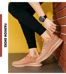 Fashion Sneakers Lightweight Men Casual Shoes Breathable Male Footwear Lace Up Walking Shoe