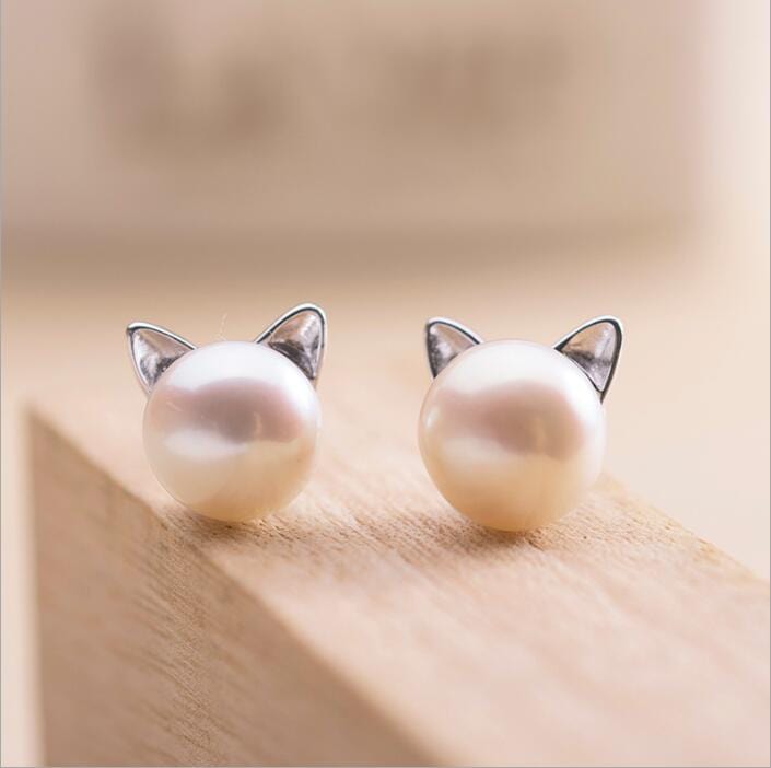 Jisensp Silver Plated Earrings Lovely Tiny Rabbit Ear Stud for Women Girls Cartoon Bunny Earring Fashion Jewelry Gift