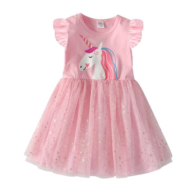 Vestido Infantil Kids Summer Princess Dress Girls Performance Costumes Children Birthday Party School Casual Unicorn Dresses