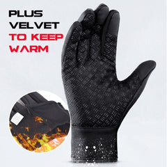 Winter Cycling Gloves Bicycle Warm Touchscreen Full Finger Gloves Waterproof Outdoor Bike Skiing Motorcycle Riding