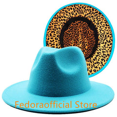 Rose red fedora hat new leopard print hat European and American men's and women's hat fedora jazz winter hat шапка женская