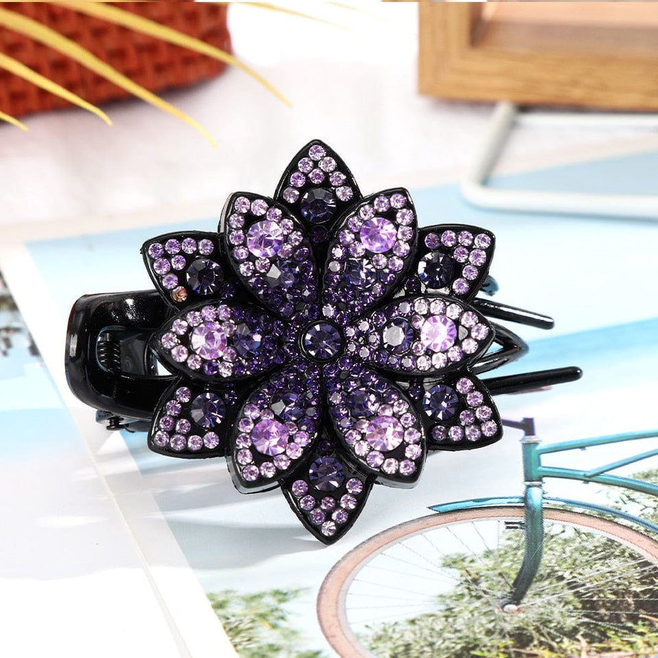 Rhinestone Hairpin Flower Leaf Butterfly Duckbill Hair Claws Retro Hair Clips Accessories For Women Shinning Ponytail Headwear