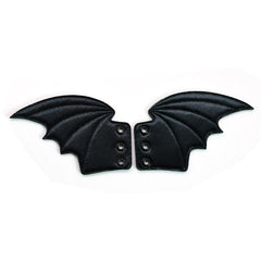 Personality PU Shoe DIY Accessories Bats Glitter Black Shoe Wings Ornament Show Halloween Party Fun Skate Shoes DIY Decorations