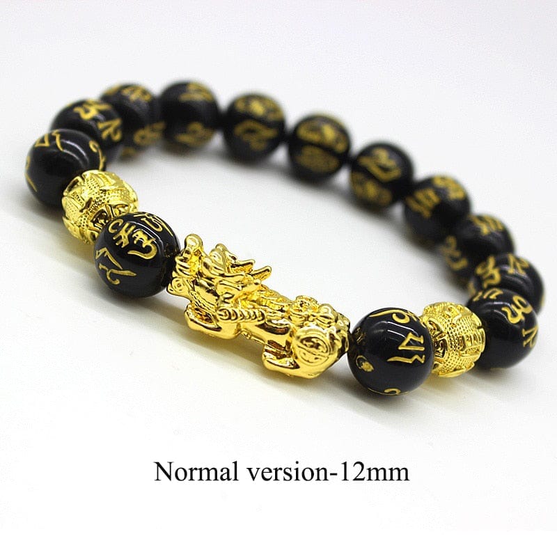 2PCS Obsidian Stone Beads Bracelet Pixiu Bracelet Black Wealth Bracelet Feng shui Bracelets Luck Bracelet for Women Men 2023