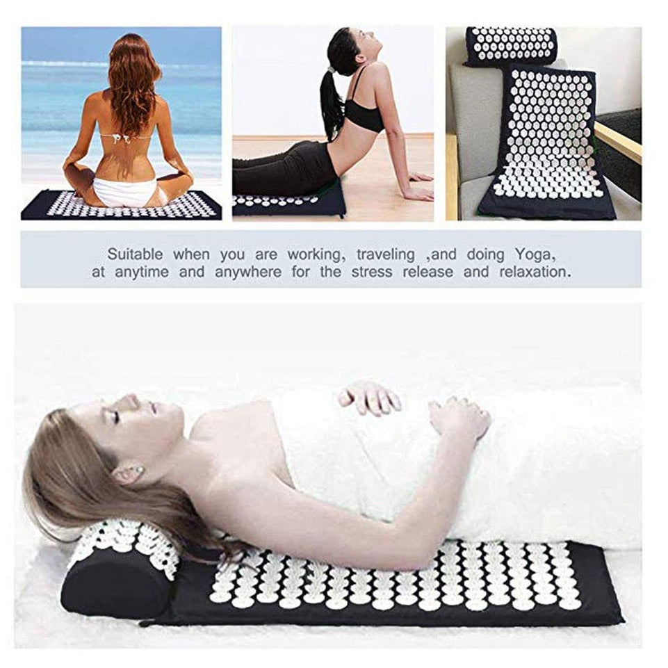 Acupuncture Massage Mat Or Pillow Or Set Fitness Yoga Mat Spiky Cushion for Therapy Back Neck Pain Relief Sciatic Pain Muscle