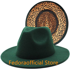 Rose red fedora hat new leopard print hat European and American men's and women's hat fedora jazz winter hat шапка женская