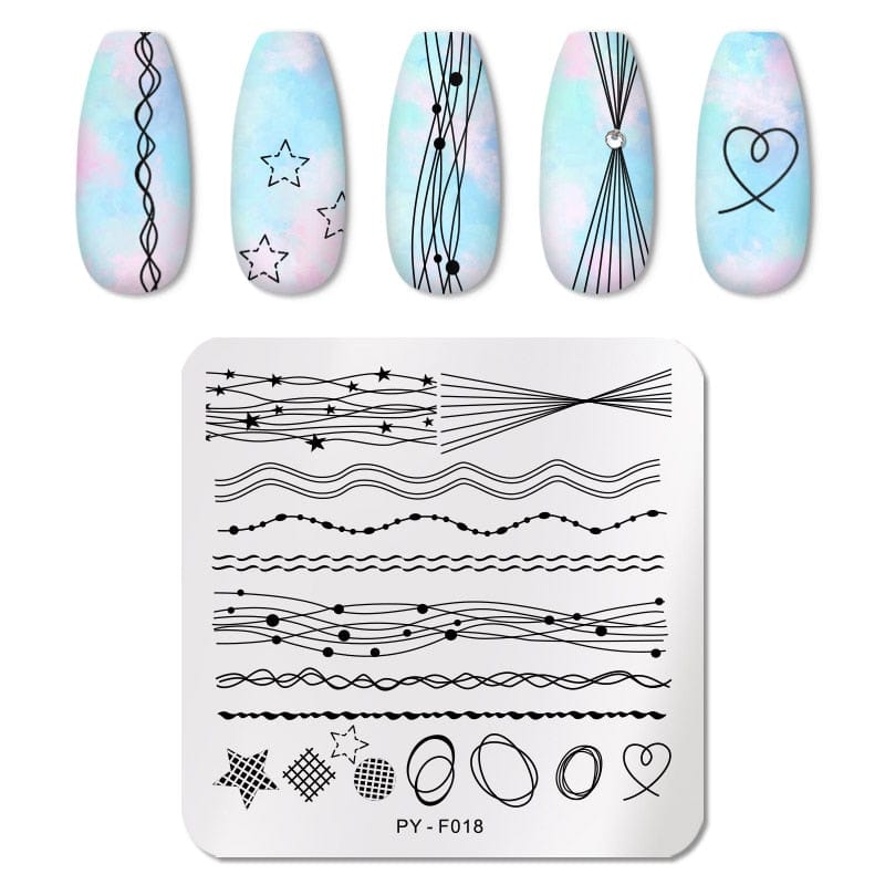 PICT YOU 12*6cm Nail Art Templates Stamping Plate Design Flower Animal Glass Temperature Lace Stamp Templates Plates Image