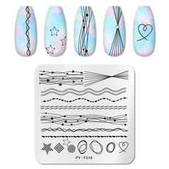 PICT YOU 12*6cm Nail Art Templates Stamping Plate Design Flower Animal Glass Temperature Lace Stamp Templates Plates Image