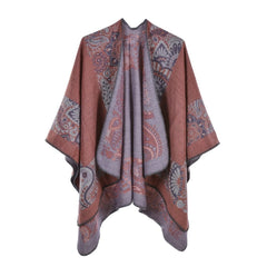 Luxury Brand Ponchos Coat 2022 Cashmere Scarves Women Winter Warm Shawls and Wraps Pashmina Thick Capes Blanket Femme Scarf