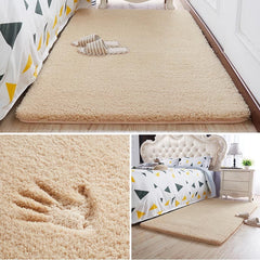 Nordic Fluffy Carpet For Bedroom Living Room Large Size Plush Anti-slip Soft  Door Mat White pink Red Children's Rugs For Room