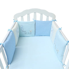 6 Pcs/Set Children's Cot Bumper Baby Head Protector Baby Bed Protection Bumper Cotton Cot Baby Bumpers In the Crib