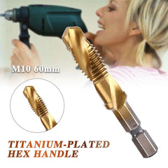 Tap Drill Bit Set Hex Shank Titanium Plated HSS Screw Thread Bit Screw Machine Compound Tap M3 M4 M5 M6 M8 M10 Hand Tools