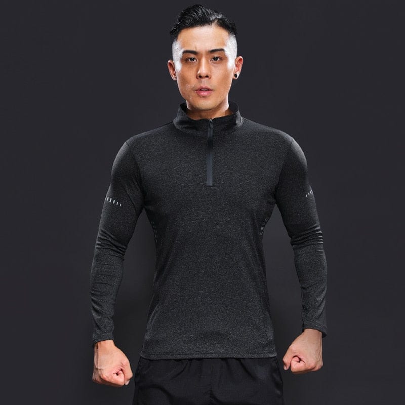 Bodybuilding Long Sleeve Spring Autumn Man Compression Fitness Running T Shirts Quick Dry Sport Tee Thight Brand Gym Blouse