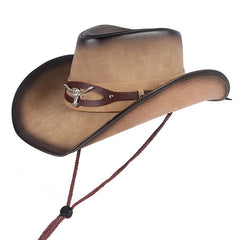 High Quality Western Cowboy Hat Men Women 2023 Faux Leather Cappello Classics Dad chapeau homme  Vaquero cowboy Vintage Cap