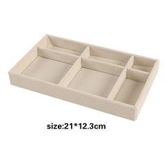 Hot Sales Fashion Portable Velvet Jewelry Ring Jewelry Display Organizer Box Tray Holder Earring Jewelry Storage Case Showcase