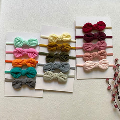 5Pcs/Set Baby Headband Bows For Girls Headbands Children Elastic Hair Bands New Born Hairband Soft Toddler Cute Accessories