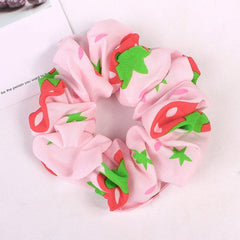 Korean Women Scrunchie Hearwear Girls Hair Tie Lady Scrunchies Ponytail Hair Female Holder Rope Pineapple Print Hair Accessories