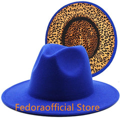 Rose red fedora hat new leopard print hat European and American men's and women's hat fedora jazz winter hat шапка женская