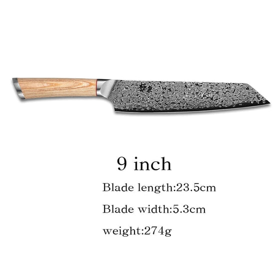 67-layer steel V gold 10 Damascus kitchen knife chef Gyuto Santoku Cleaver Paring Steak Slicing Utility Boning Salmon - Wowza