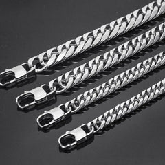 Thick Stainless Steel Bracelet for Men, Hand Chain, Punk Male Bracelets, Jewelry Accessories, Gift, 8mm-14mm Wide