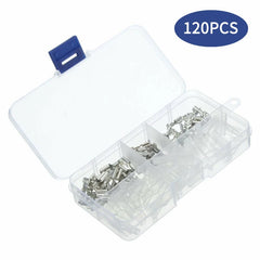 Wire Connector Male Female Box Insulated Cable Macho Connector 2.8/6.3mm Electrical Crimp Terminals Spade Connectors Assorted Kit