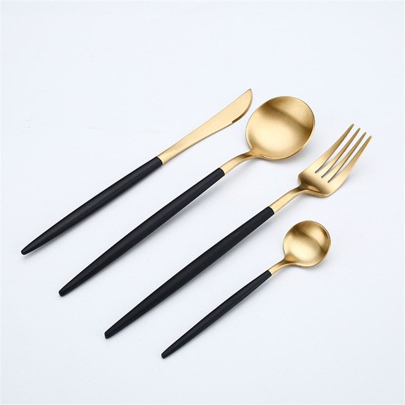 Rose Gold Tableware Set Stainless Steel Cutlery Set Western Food Tableware Luxury Fork Teaspoon Knife Cutlery Set fork spoon - Wowza