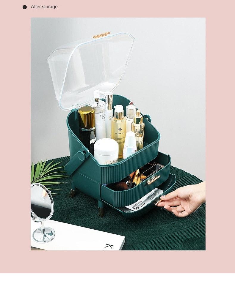 Fashion Acrylic Cosmetic Box Transparent Makeup Jewelry Drawer Home Storage Boxs Multifunctional Travel Cosmetic Organizer - Wowza