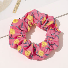 Korean Women Scrunchie Hearwear Girls Hair Tie Lady Scrunchies Ponytail Hair Female Holder Rope Pineapple Print Hair Accessories