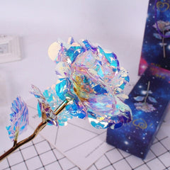 Valentine's Day Creative Gift 24K Foil Plated Rose Gold Rose Lasts Forever Love Wedding Decor Lover Lighting Rose