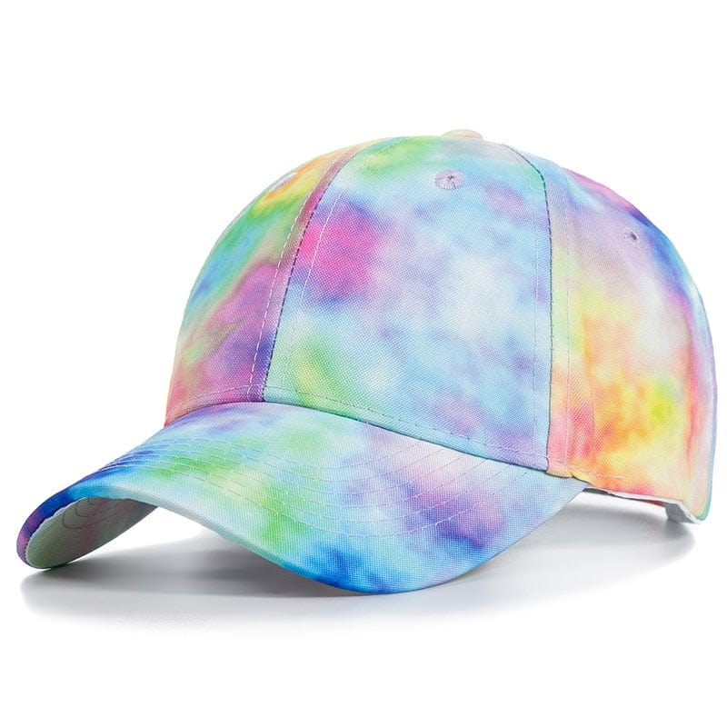 New Fashion Women Tie Dye Cap Multicolor Irregular Print Baseball Cap Female Outdoor Streetwear Summer Caps Hats