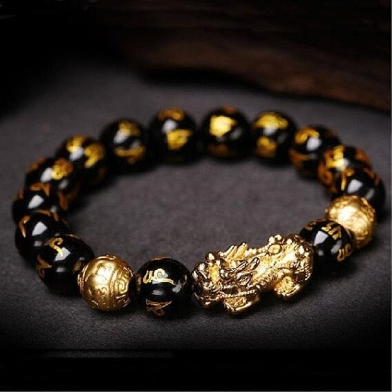 2PCS Obsidian Stone Beads Bracelet Pixiu Bracelet Black Wealth Bracelet Feng shui Bracelets Luck Bracelet for Women Men 2023