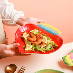 Fruit Shaped Ceramic Salad Plate Creative Cute Household Snack Dish - Wowza