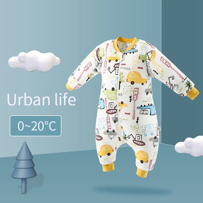 HappyFlute Baby 100% Cotton Sleeping Bag Long Sleeve Winter Cartoon Split Leg Baby Cloth Fit 0~6 Year Baby