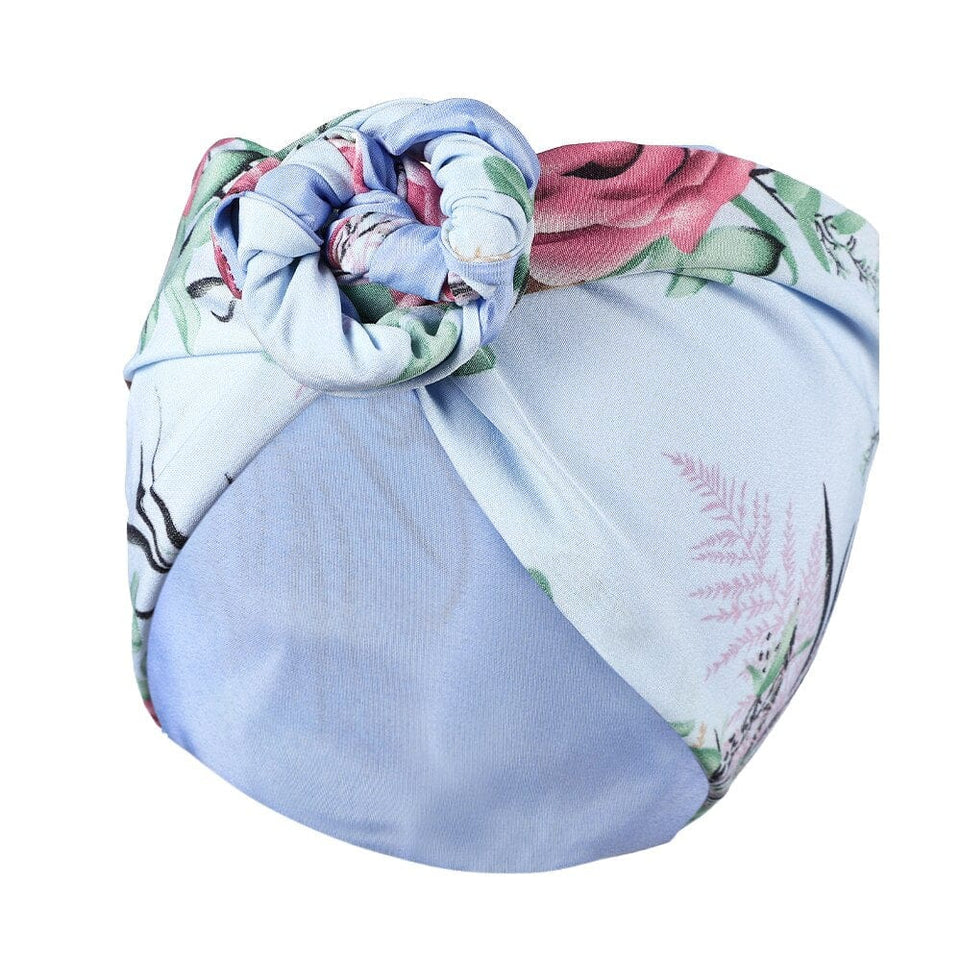 MOLANS New Floral Printing Elastic Bandana Wire Headband Knotted Fashion Tie Scarf Hairband Headdress for Women Hair Accessories