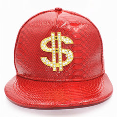 Doitbest Metal Golden dollar style men's Baseball Cap hip-hop cap leather Adjustable Snapback Hats for men and women