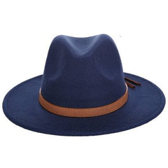 Women Wide Brim Wool Felt Jazz Fedora Hats Panama Style Ladies Trilby Gambler Hat Fashion Party Cowboy Sunshade Cap