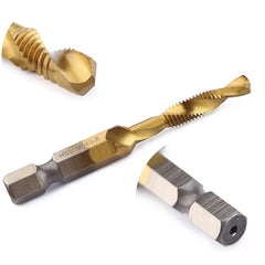 Tap Drill Bit Set Hex Shank Titanium Plated HSS Screw Thread Bit Screw Machine Compound Tap M3 M4 M5 M6 M8 M10 Hand Tools