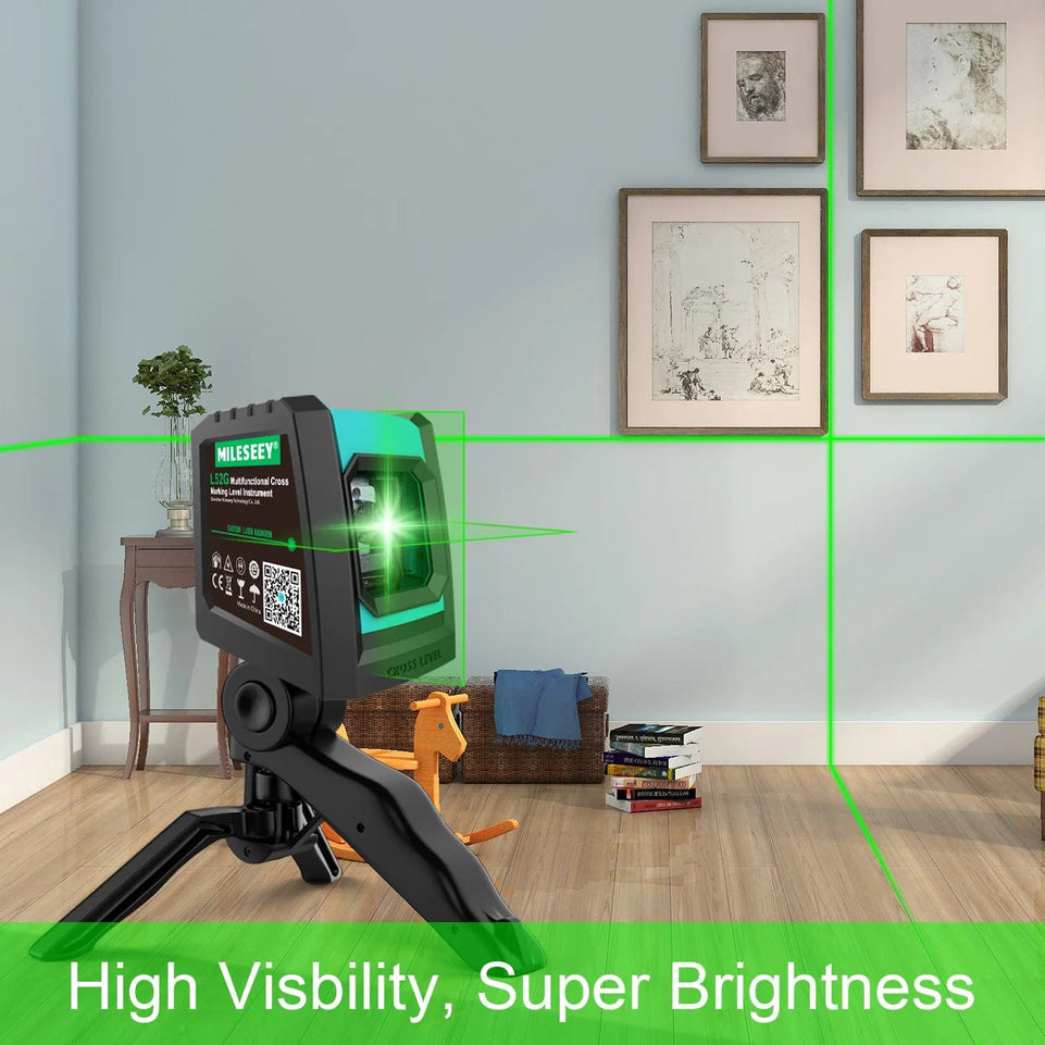 2 Lines Laser Level L52R L62 360 Laser Level L6 Green Laser with Battery and Tripod лазерный уровень