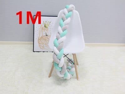 3M Baby Bumper Bed Braid Knot Pillow Cushion Bumper for Infant cuna Bebe lit Crib Protector Cot Bumper Room Decor