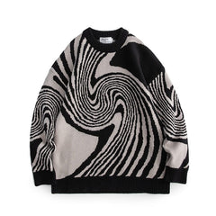 LAPPSTER-Youth Men Harajuku Moutain Winter Sweaters 2023 Pullover Mens Oversized Korean Fashions Sweater Women Vintage Clothes