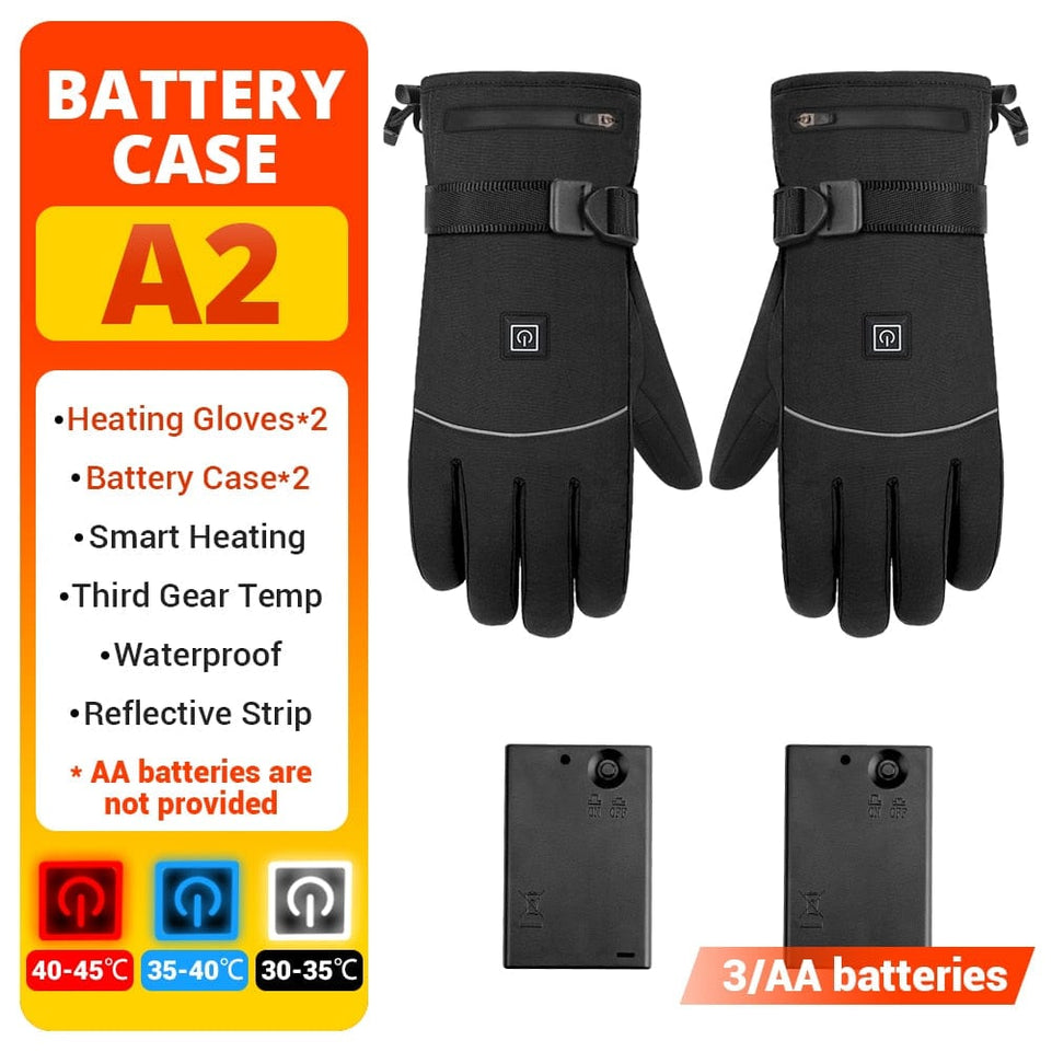 Motorcycle Gloves Waterproof Heated Moto Touch Screen Battery Powered Motorbike Racing Riding Gloves Winter##