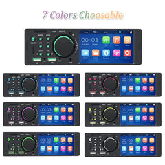 Car Radio Audio 1 din 4.1” Touch Screen Bluetooth Stereo Mp3/Mp5 Player FM Receiver With Colorful Lights Remote Control