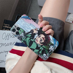 Cute Demon Slayer Case For IPhone 11 12 13 14 Pro X XR XS Max Plus Phone Cases Luxury Anime Kimetsu No Yaiba Soft Cover Coque