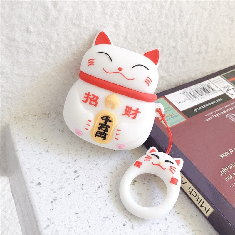 Lovely Case for Airpods Pro Japanese Style Lucky Cat Silicone Earphone Case For Apple Airpods 1 2 3 Case Cute Protective Cover