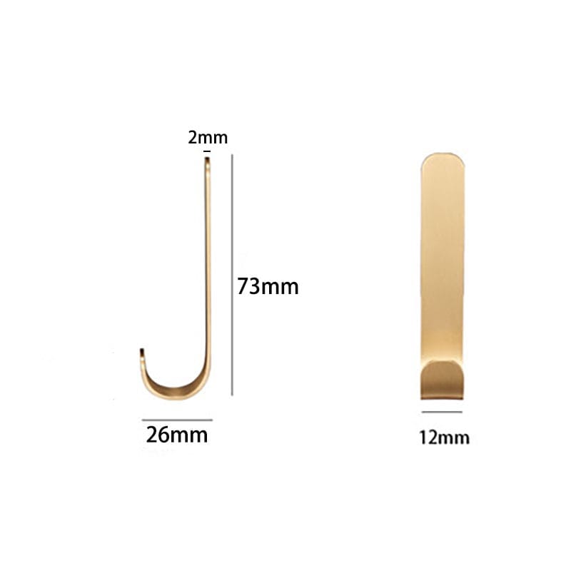 2pcs/lot Brass Hook Bag Dress Hanger Wall Hooks Towel Robe Cloth Cap Holder Home Storage Hangers