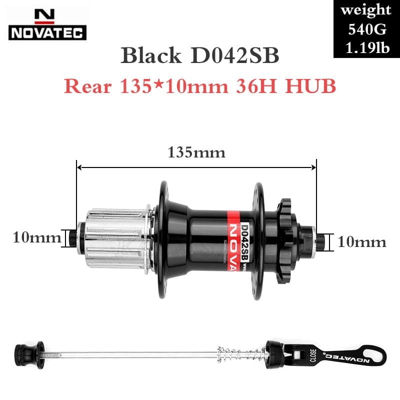 Novatec Hub D041SB D042SB Mountain Bike Disc Card Brake 28/32/36 Holes MTB Road Bicycle Bearing 36H Hubs 8/9/10/11/12 Speed